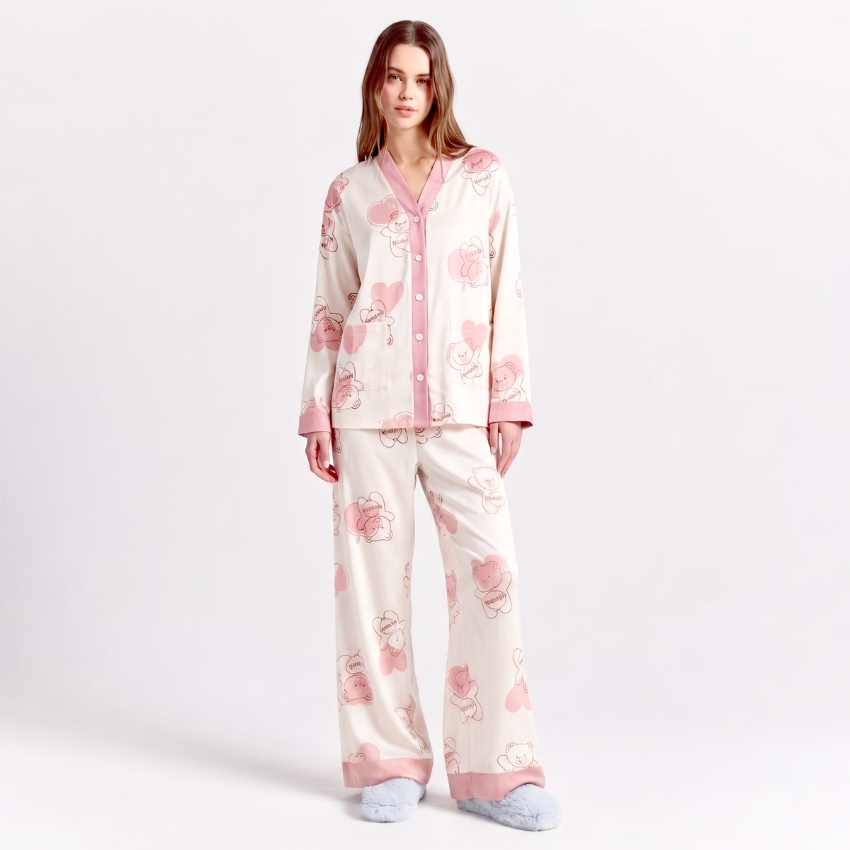 Soft Cotton Lounge Set - Teddy Hugs
