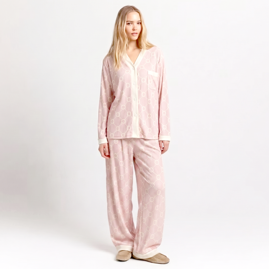 Soft Cotton Lounge Set - Pink Orbit