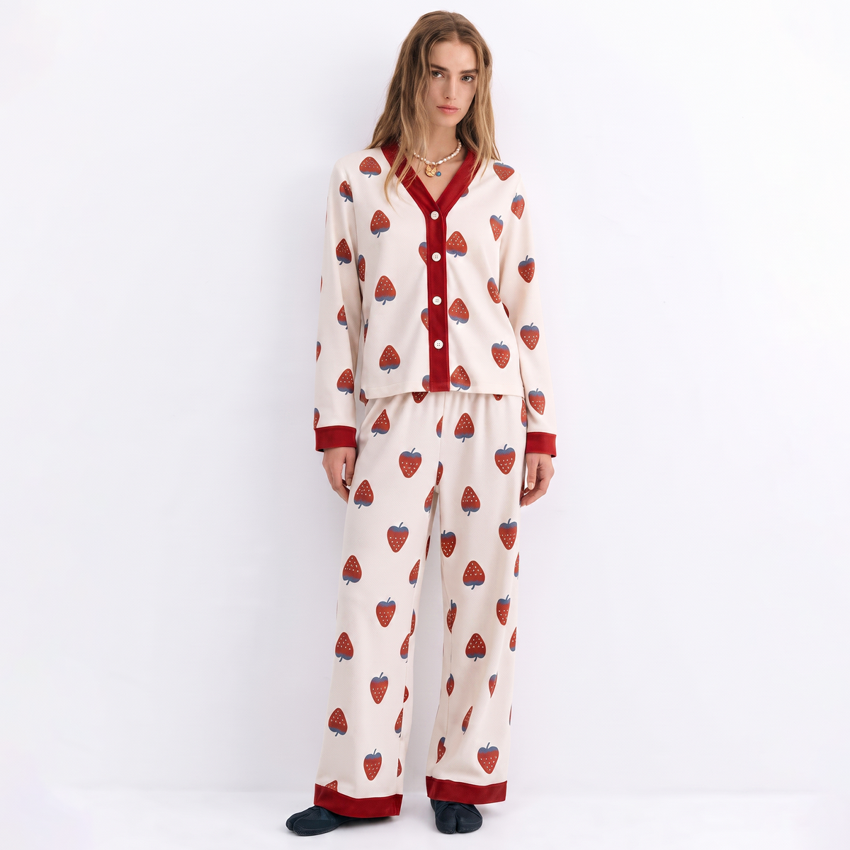 Soft Cotton Lounge Set - Berry Muse