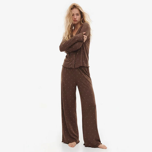 BELLAVISTA- Ivory Dream Doted Set - Mocha