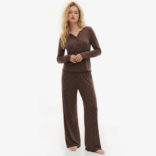 BELLAVISTA- Ivory Dream Doted Set - Mocha