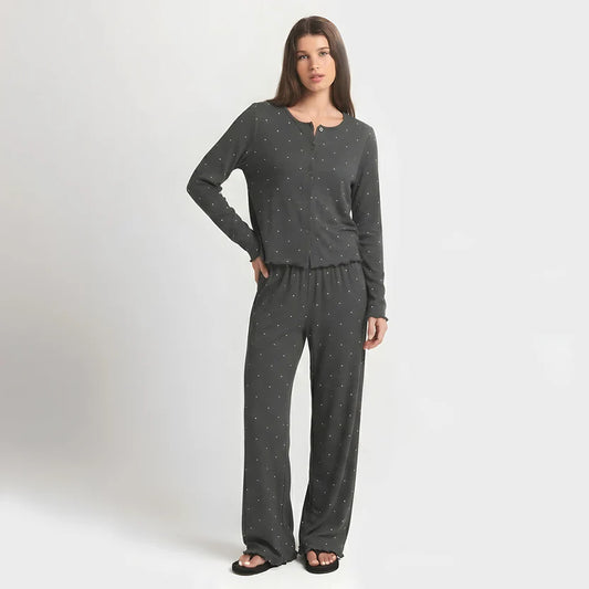 BELLAVISTA-  Ivory Dream Doted Set - Silent Grey