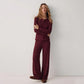 BELLAVISTA- Ivory Dream Doted Set - Maroon