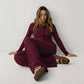 BELLAVISTA- Ivory Dream Doted Set - Maroon