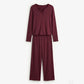 BELLAVISTA- Ivory Dream Doted Set - Maroon