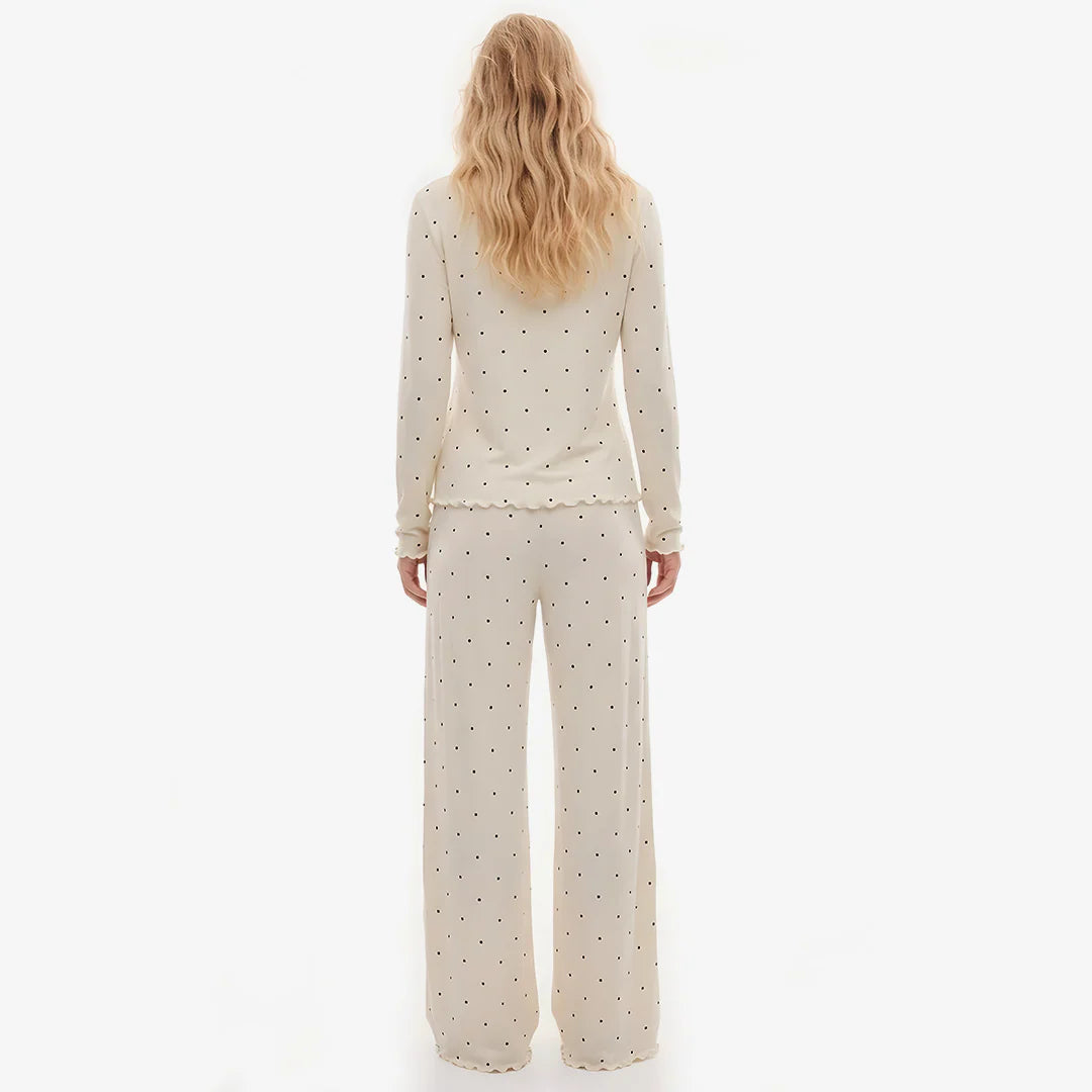 BELLAVISTA- Ivory Dream Doted Set - Oat Milk