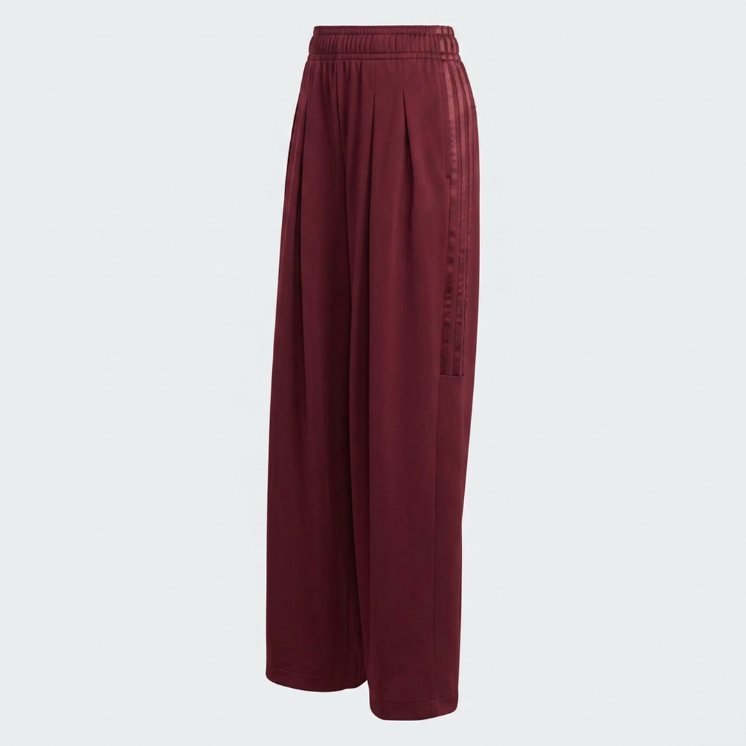 Women Tiro 3-Stripes Wide-leg Pleated Pants - Maroon