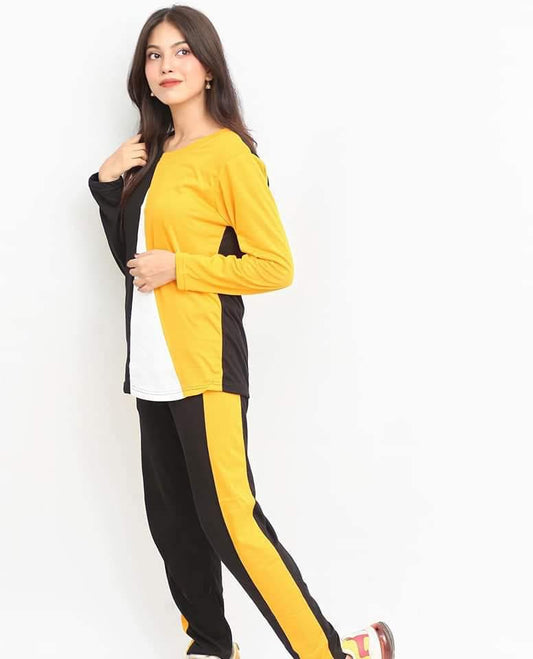 Yellow Panel Track Suit