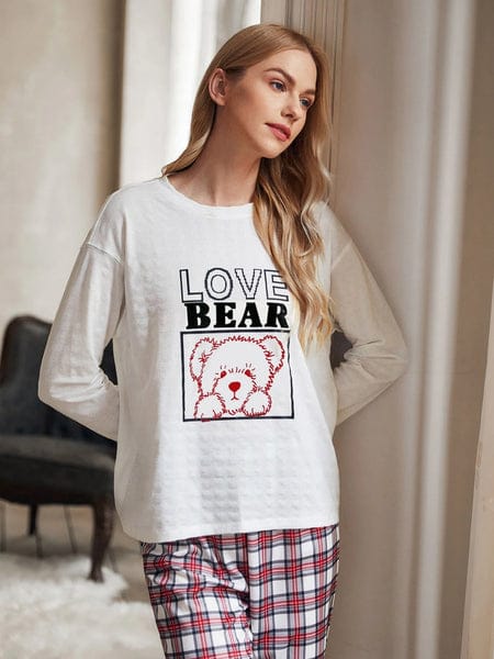 Love Bear Printed Night Suit