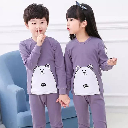 Purple Printed Kids Wear