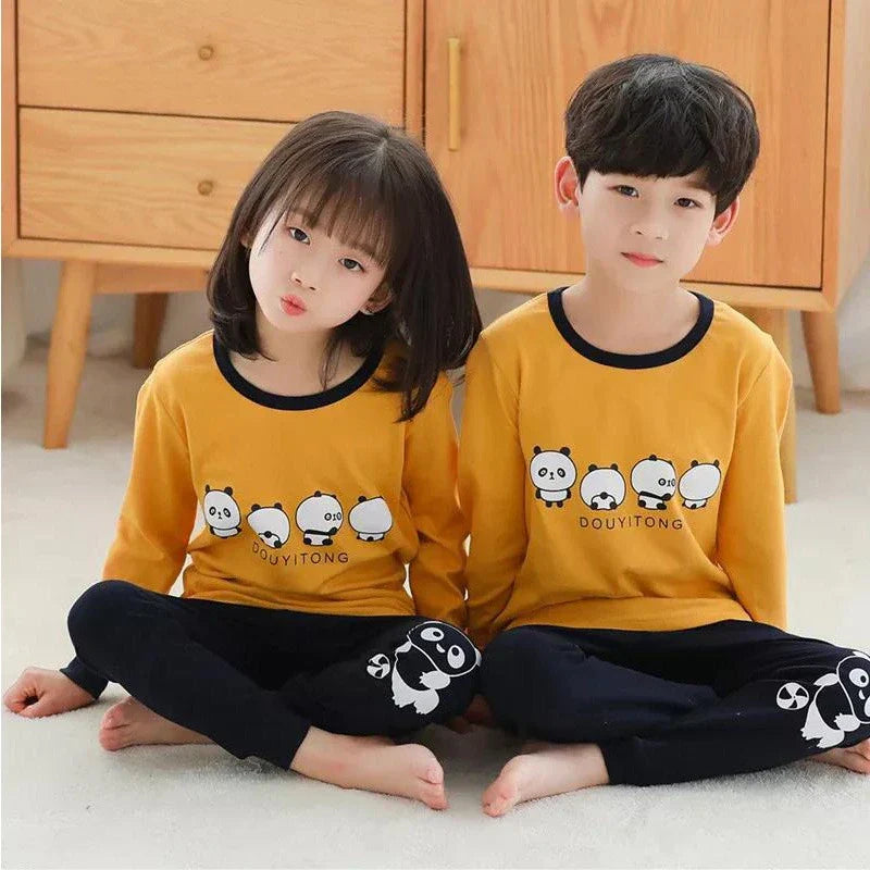 Yellow Pandas Printed Kids Wear