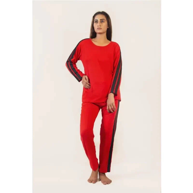 Red Black Panel Track Suit