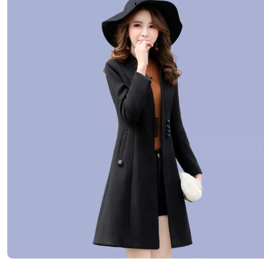 Long Plain Coats Black