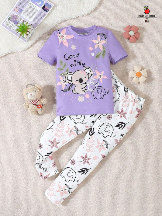 Purple Sleeping Bear Kids Nightwear