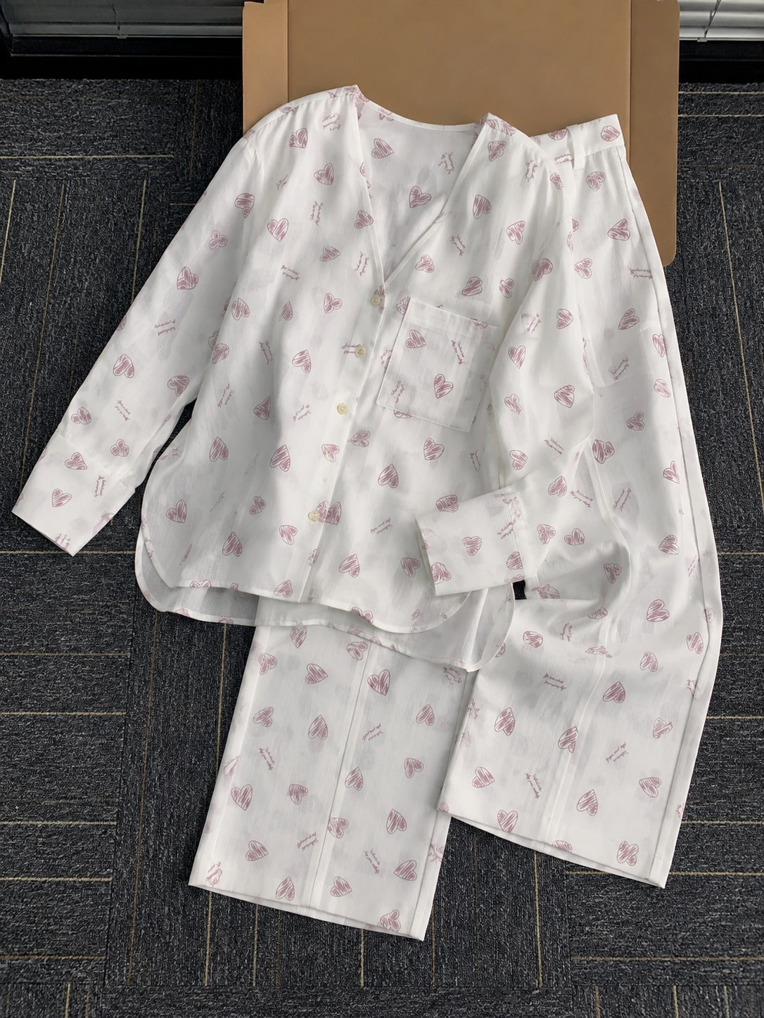 BARBARY V-NECK CO-ORD SET'S SBSVPJ-03