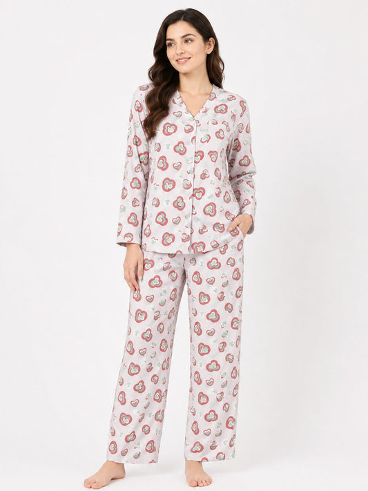 BARBARY V-NECK CO-ORD SET'S SBSVPJ-10