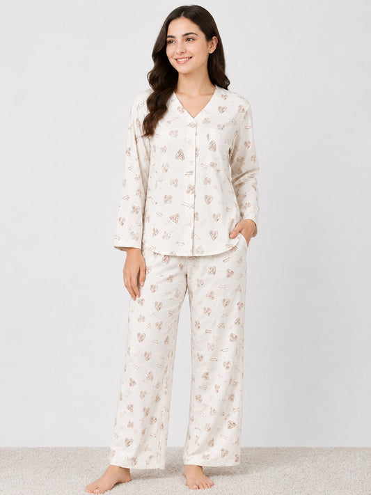 BARBARY V-NECK CO-ORD SET'S SBSVPJ-03