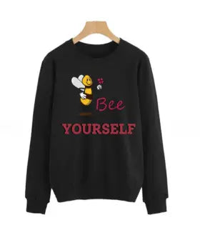 Black Bee Yourself Printed Sweatshirt