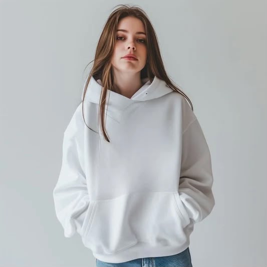 Plain White Hoodie for women’s