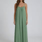STUNNING BACKLESS MAXI DRESS - LIGHT GREEN