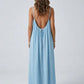 STUNNING BACKLESS MAXI DRESS - SKY BLUE