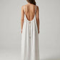 STUNNING BACKLESS MAXI DRESS -WHITE