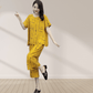 Yellow Printed Capri Night Suit
