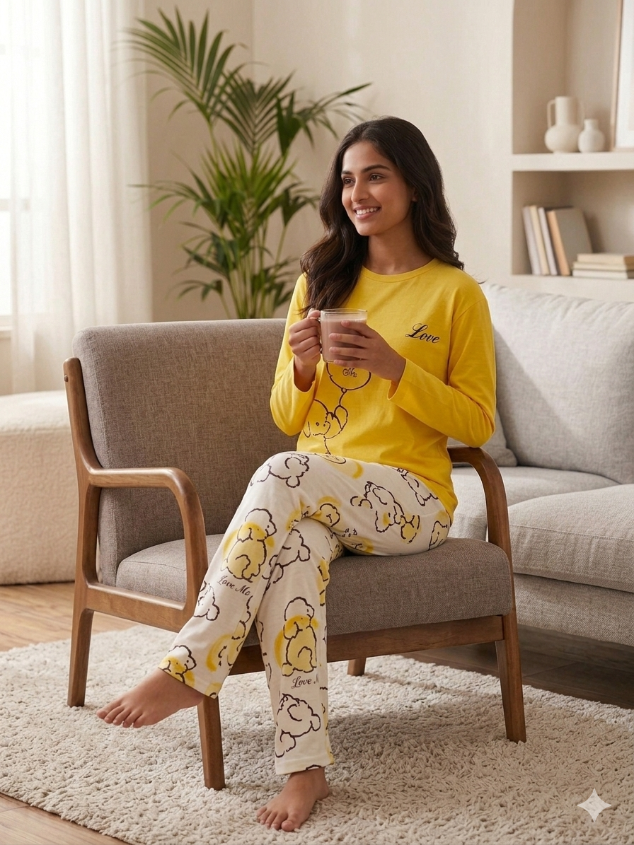 YELLOW LOVE PJ Suit