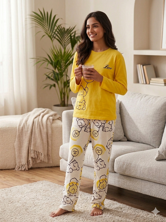 YELLOW LOVE PJ Suit