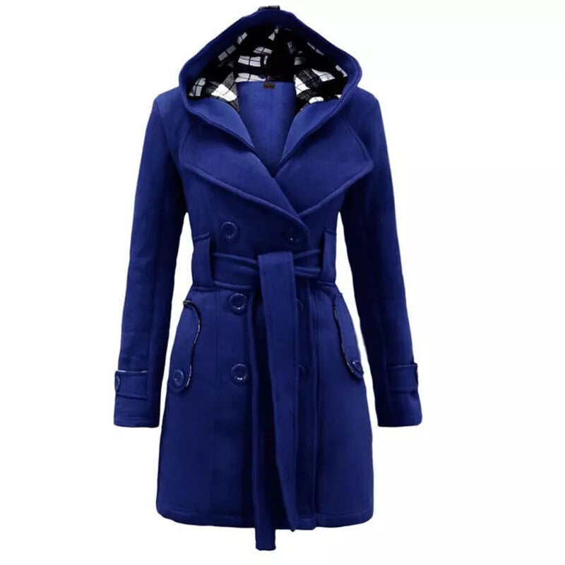 Women Long Coat Blue